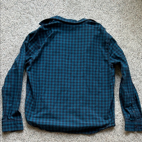 Merrell Men's Teal and Black Plaid Shirt - Picture 4 of 4